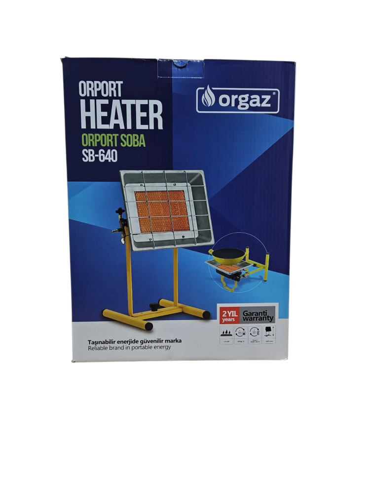 Încălzitor pe Gaz GPL Orgaz Orport Heater SB-640, Putere 2.9 kW, Consum 200 g/h, Portabil, Suport Metalic, Ideal pentru Terasă și Camping [3]