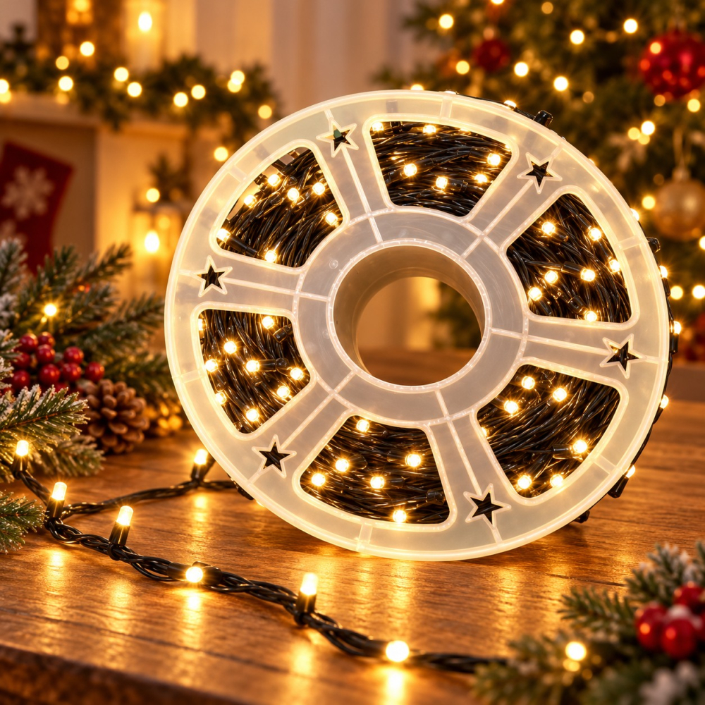 Instalație LED pe rolă, 50 m, 240 LED-uri, lumină alb cald [2]