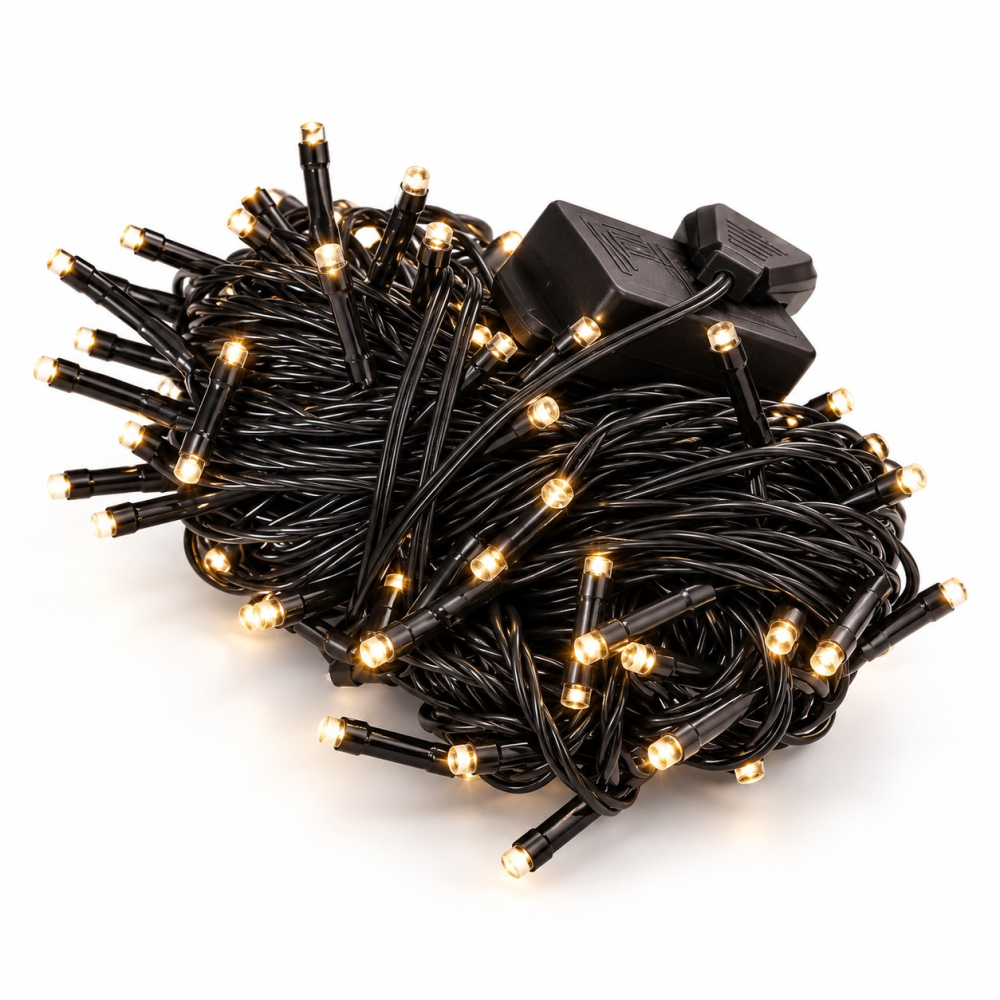Instalație pentru brad, 9 m, 100 LED-uri, lumină alb cald [2]