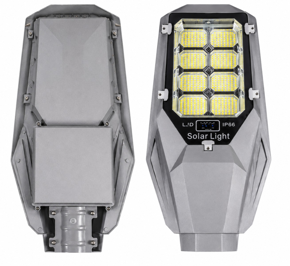 Lampa Solara Stradala LED Leihmann 600W, IP65, Telecomanda, Panou Solar, Senzor Lumina, 6500K Alb Rece, Exterior [3]
