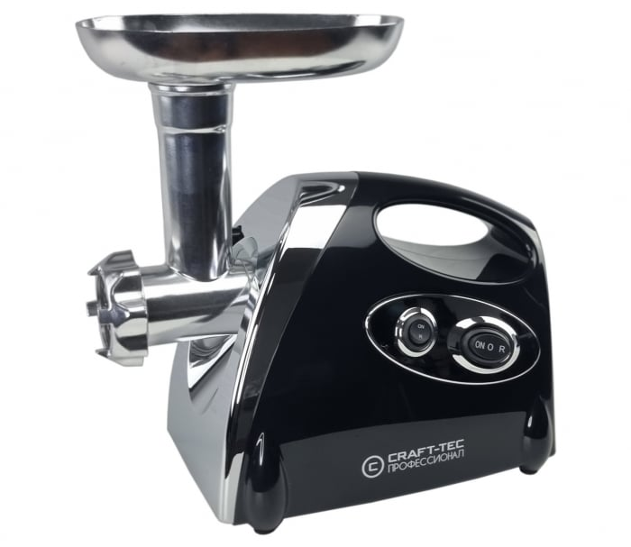 Masina de tocat carne Craft-Tec Neagra 3800W, Accesorii rosii, carnati, chiftele, 3 site, functia revers, motor cupru [3]