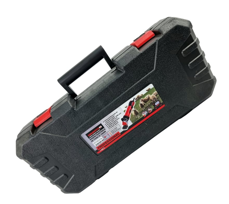Masina de tuns oi Campion CU CUTITE REZERVA CADOU, 1000W, 6 Viteze, cu valiza pentru transport, ROSU [6]