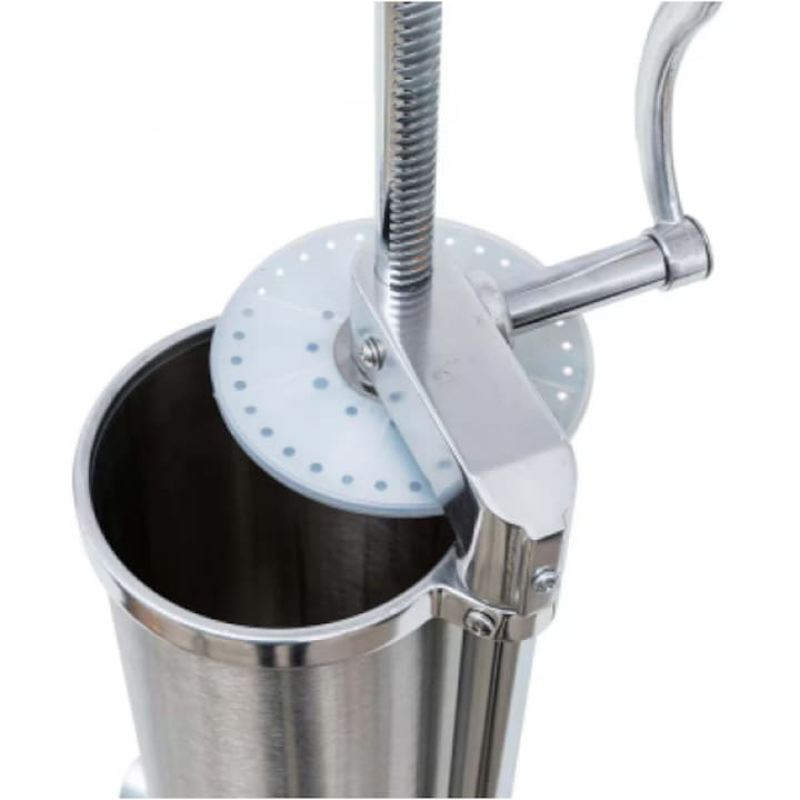 Mașină de Umplut Cârnați Verticală Craft-Tec MX1833, Capacitate 6 KG, 6 Pâlnii Incluse, Corp Metalic, Prindere pe Masă, Acționare Manuală [4]