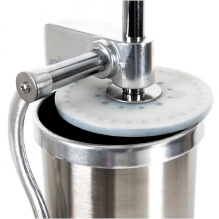 Mașină de Umplut Cârnați Verticală Craft-Tec MX1833, Capacitate 6 KG, 6 Pâlnii Incluse, Corp Metalic, Prindere pe Masă, Acționare Manuală [3]