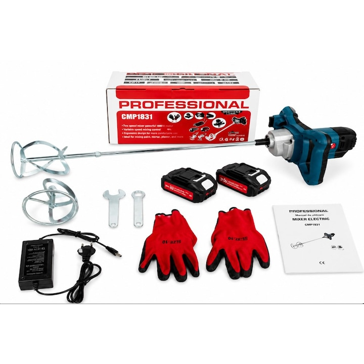 Mixerul, malaxor electric cu amestecator Breckner Germany pentru vopsea, mortar si adeziv are o putere nominala de 1200 W, alimentare la 220 -240 V si frecventa 50 - 60 Hz, proiectat pentru obtinerea [3]