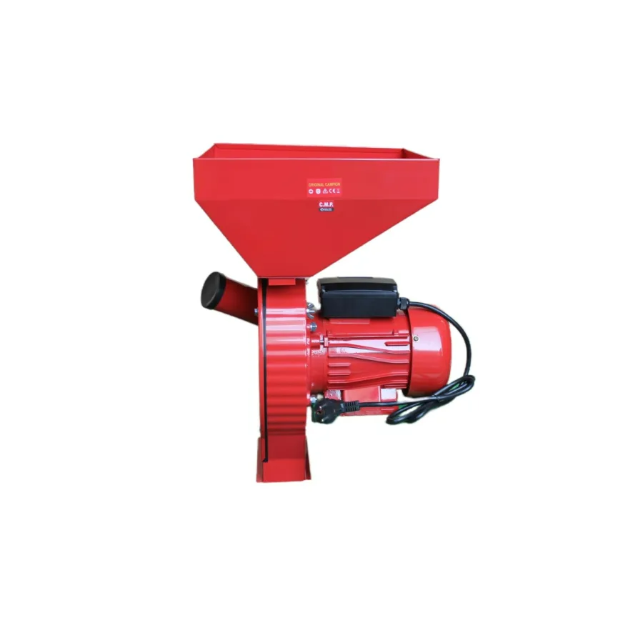 Moara Electrica 4500w Rosie pentru Uruiala CMP1335R, 4.5KW, 300kg/ora, Motor Electric 100% Cupru, 20 Ciocanele, 4 Site Interschimbabile, Cuva Metalica Extra Mare, Butuc Direct pe Ax, Protectie Suprasa [2]