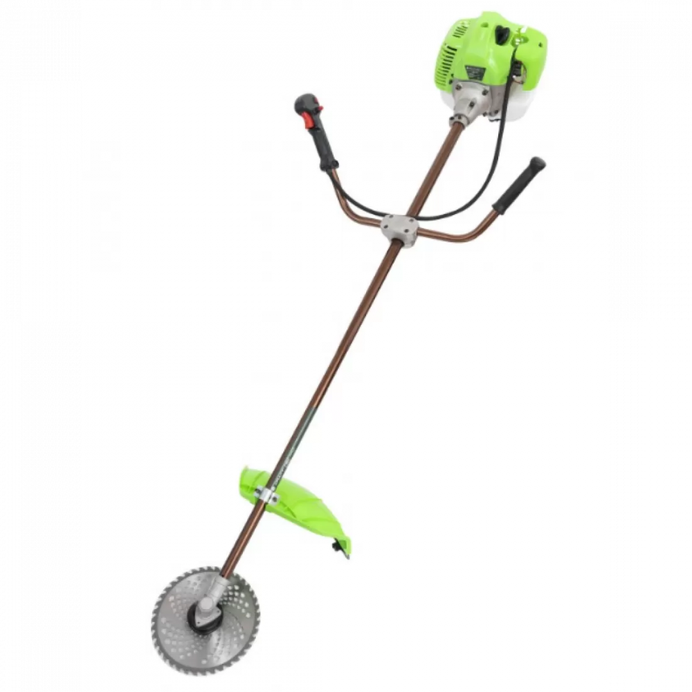 Motocoasa benzina EDON® EXTRA POWER ULTRA PRO X9500, 7 kW, 8.8 CP, 3 Accesorii Tambur Fir, Disc Metal 3 Lame, Banda Sustinerre Tip Centura, 2 Timpi, Verde [2]