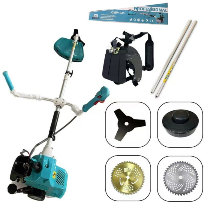 Motocoasa pe benzina 8.5cp, 12.000rpm, 52cc, tija reglabila, in 2t timpi, acesorii incluse, PROFESIONALA [1]