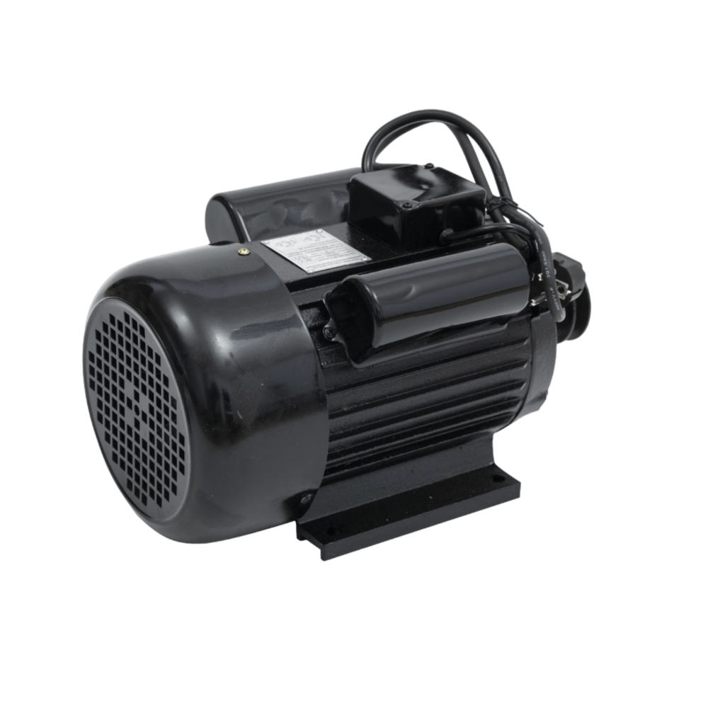 Motor 2.2KW  3000 de RPM, electric monofazat, bobinaj de cupru, carcasa de fonta, 2 condensatori si fulie din otel inclusa [8]