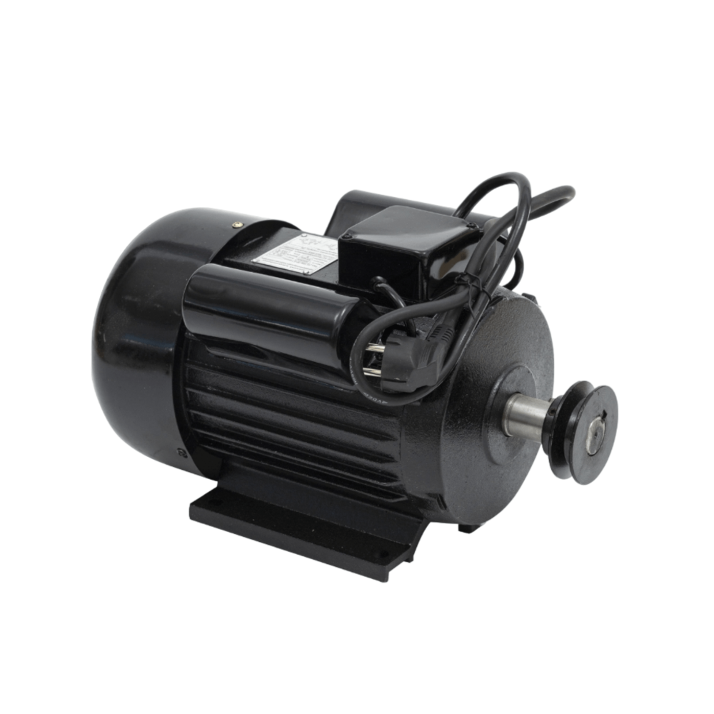 Motor 3.0KW  1500 de RPM, electric monofazat, bobinaj de cupru, carcasa de fonta, 2 condensatori si fulie din otel inclusa [7]