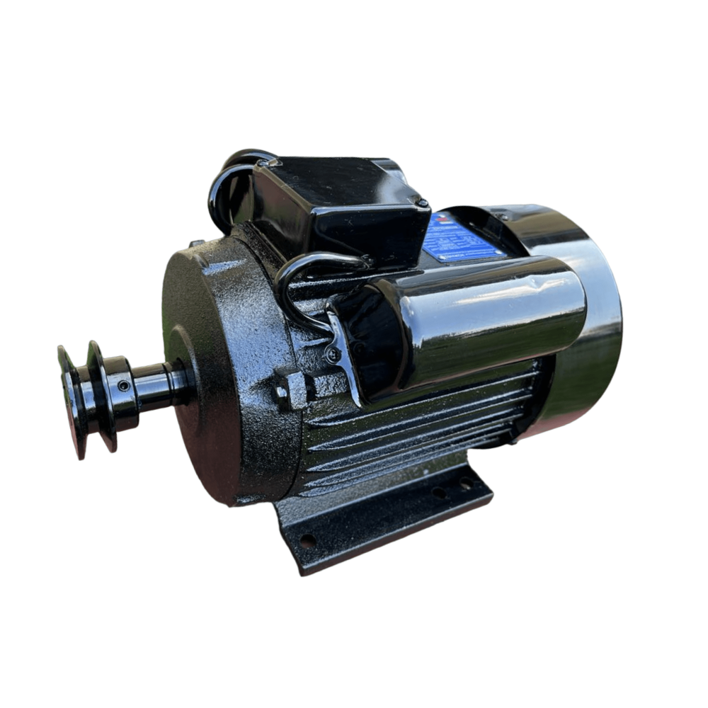 Motor 3.0KW  1500 de RPM, electric monofazat, bobinaj de cupru, carcasa de fonta, 2 condensatori si fulie din otel inclusa [2]