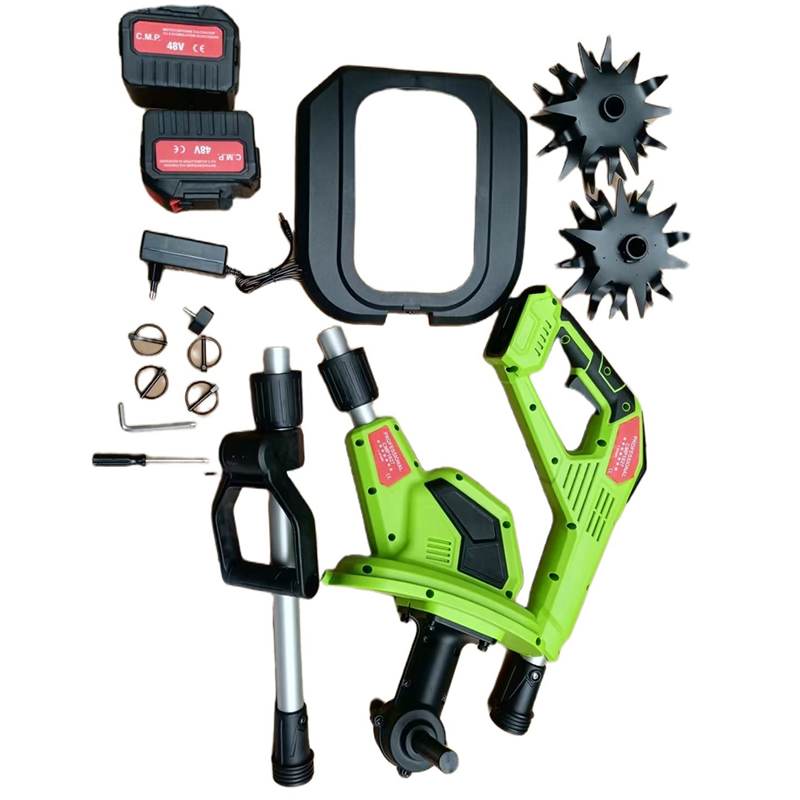Motosapa Electrica Campion Pro Professional cu 2 Acumulatori 48V si accesorii, Cultivator Electric pentru afanarea solului [2]
