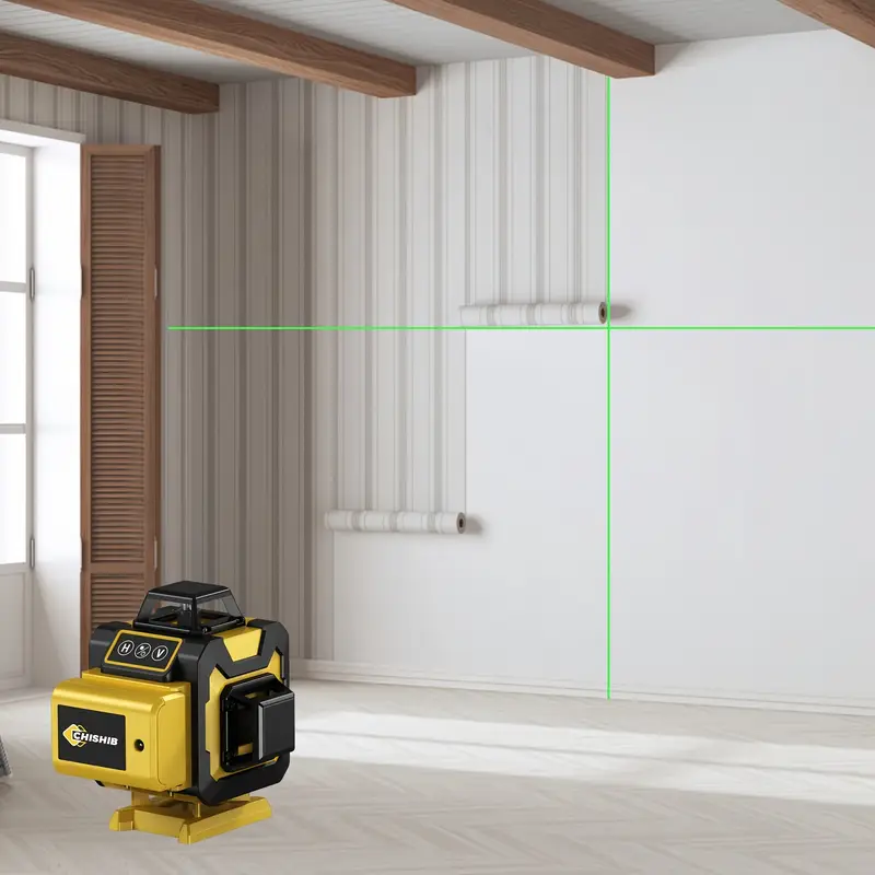 Nivel laser auto-nivelant Leihmann 4X360, 16 linii, 4D, linii de culoare verde, 2 × 360 linii orizontale și 2 × 360 linii verticale, aliniere precisă, două baterii Li-Ion și geantă portabilă [7]