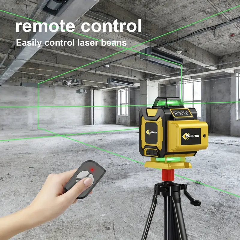 Nivel laser auto-nivelant Leihmann 4X360, 16 linii, 4D, linii de culoare verde, 2 × 360 linii orizontale și 2 × 360 linii verticale, aliniere precisă, două baterii Li-Ion și geantă portabilă [3]