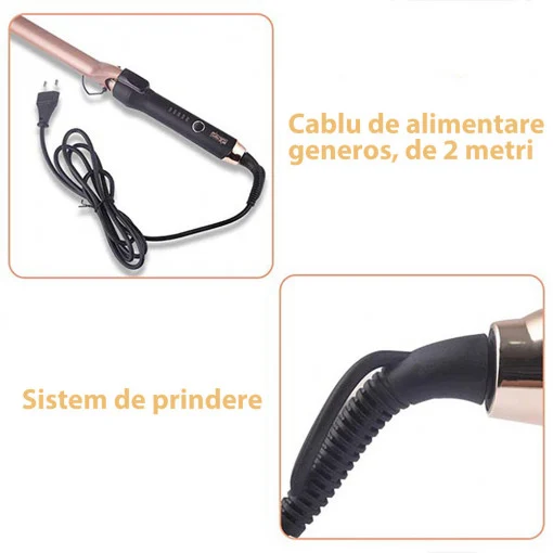Ondulator electric cu clapeta pentru par, 52 W [8]
