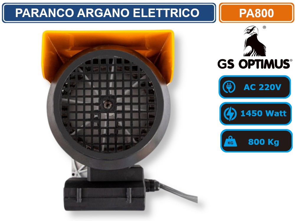 Palan Electric GS Optimus PA800, 1450W, Capacitate Maximă 800 kg, Telecomandă cu Fir, Cablu de Oțel, Alimentare 220V [2]