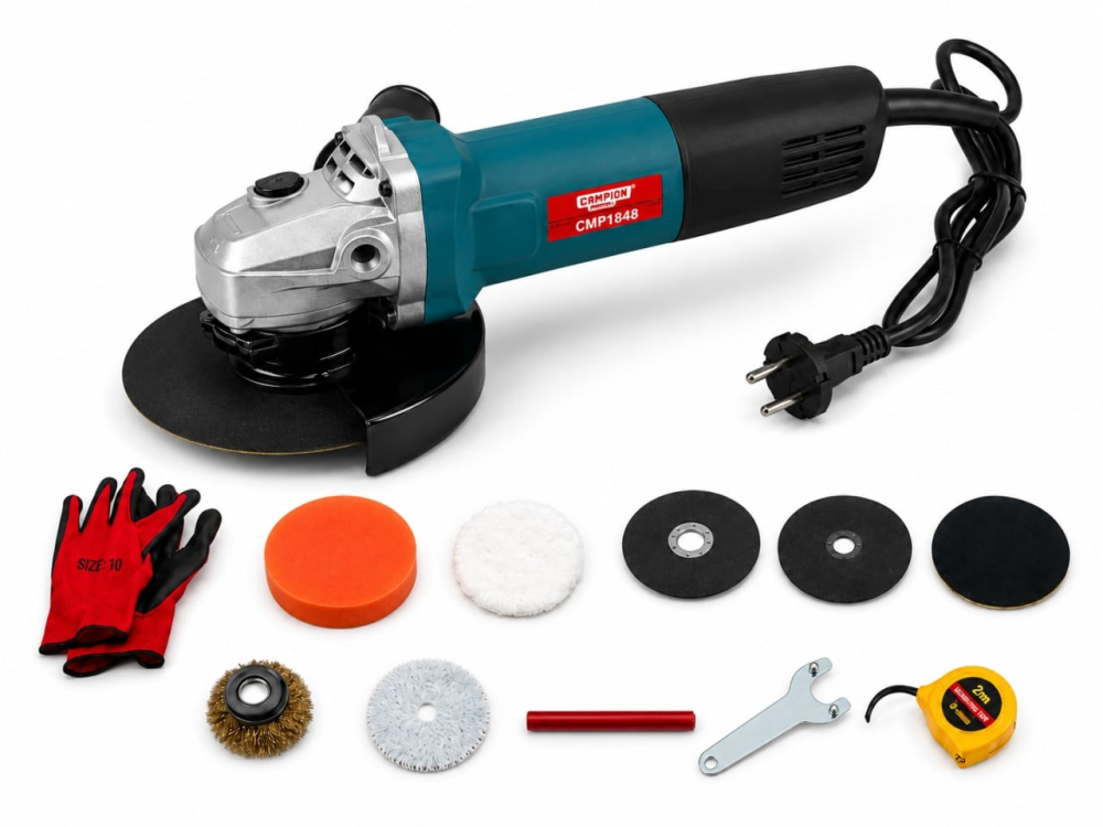 Polizor Unghiular CAMPION PROFESSIONAL CMP1848, 1250W, 125 mm, 11.000 RPM, 10 Accesorii Incluse [2]
