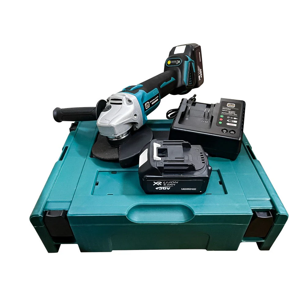 Polizor unghiular, Flex Profesional fara fir, cu 2 acumulatori 48V,2 discuri incluse 5Ah, trusa [2]