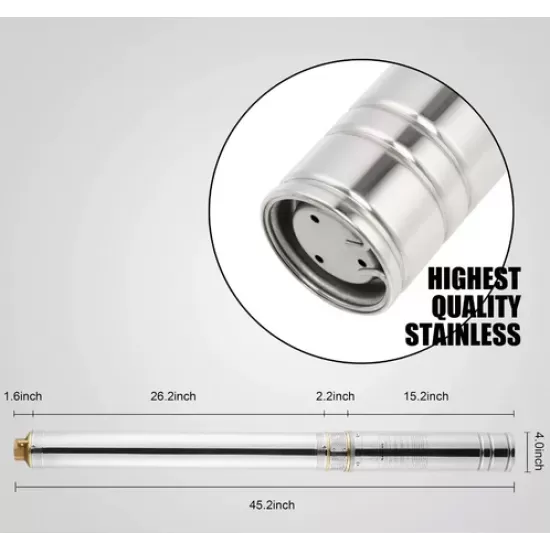 POMPA DE APA SUBMERSIBILA CU TURBINE ZINITH ITALIY 4STM508, 1.65W, 200 L/MIN, INALTIME REFULARE 100M [2]