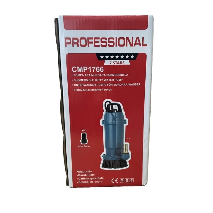 Pompa submersibila apa curata CMP1766 QDX3-25-0.75, 0.75kW, 1HP, debit 3 mc/h, inaltime refulare 25m, 2860RPM, 110-220V, fara plutitor [3]