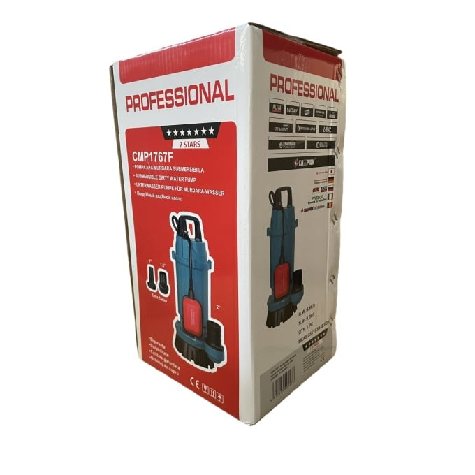 Pompa submersibila apa curata CMP1767F QDX10-35-1.1F, 1.1kW, 1.5HP, debit 10 mc/h, inaltime refulare 35m, iesire 2" / 1.5" / 1", 2860RPM, 110-220V, cu plutitor [4]