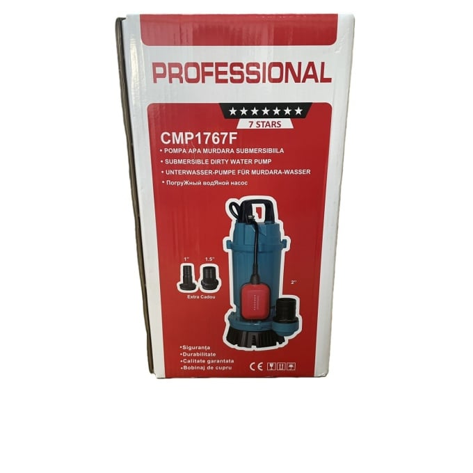 Pompa submersibila apa curata CMP1767F QDX10-35-1.1F, 1.1kW, 1.5HP, debit 10 mc/h, inaltime refulare 35m, iesire 2" / 1.5" / 1", 2860RPM, 110-220V, cu plutitor [5]