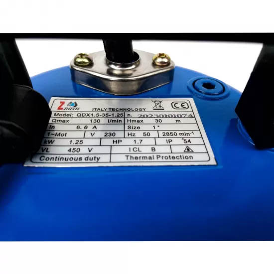 Pompa Submersibila din Fonta, Zinith Italy apa curata,30M, 1 tol, 130 L/min, 1.7 CP [2]