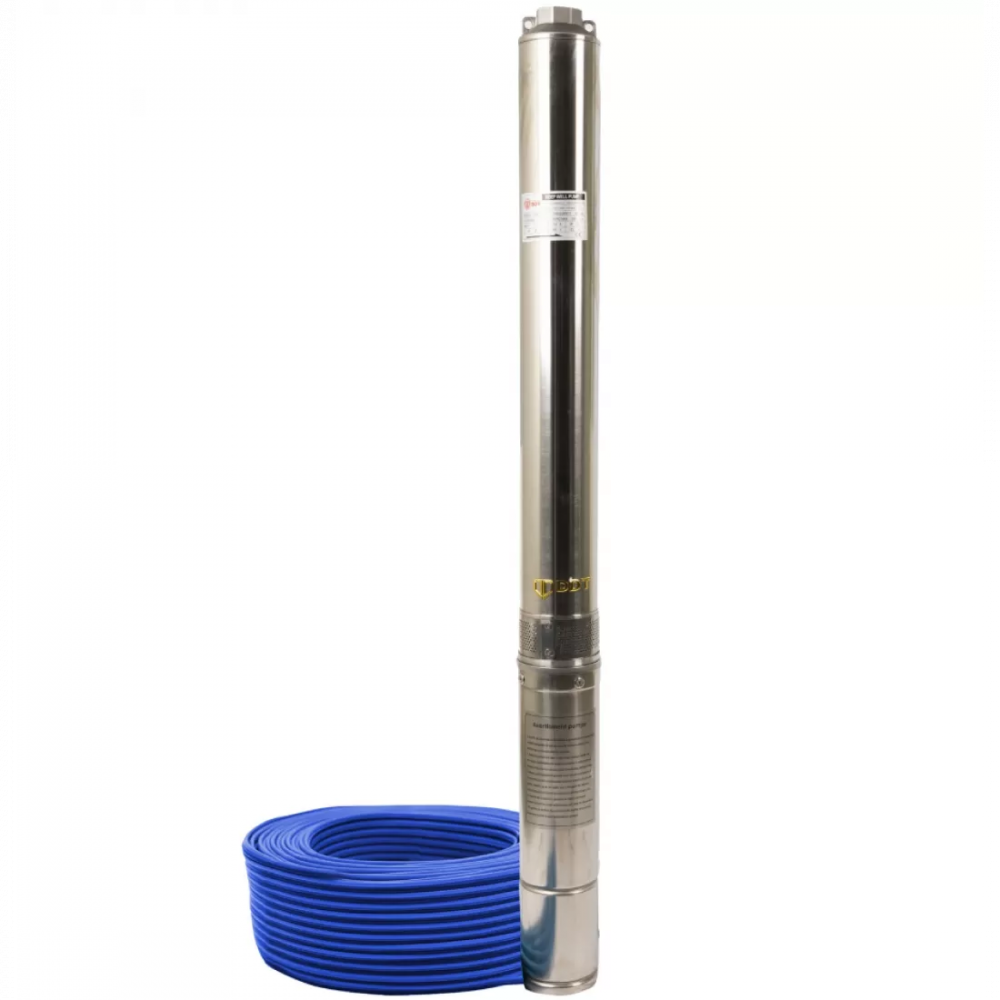 Pompa submersibilă mare adâncime PROFESIONAL  4SDM3-16, 2200 W, 16 turbine, 10 m³/h, 160 m refulare, cablu 30 m, Inox [1]