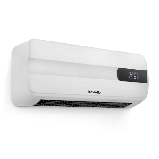 Radiator Electric de Perete BEWELLO, 2000W, Telecomandă, Termostat, Afișaj LED, Temporizator, 2 Trepte de Încălzire, Alb [2]