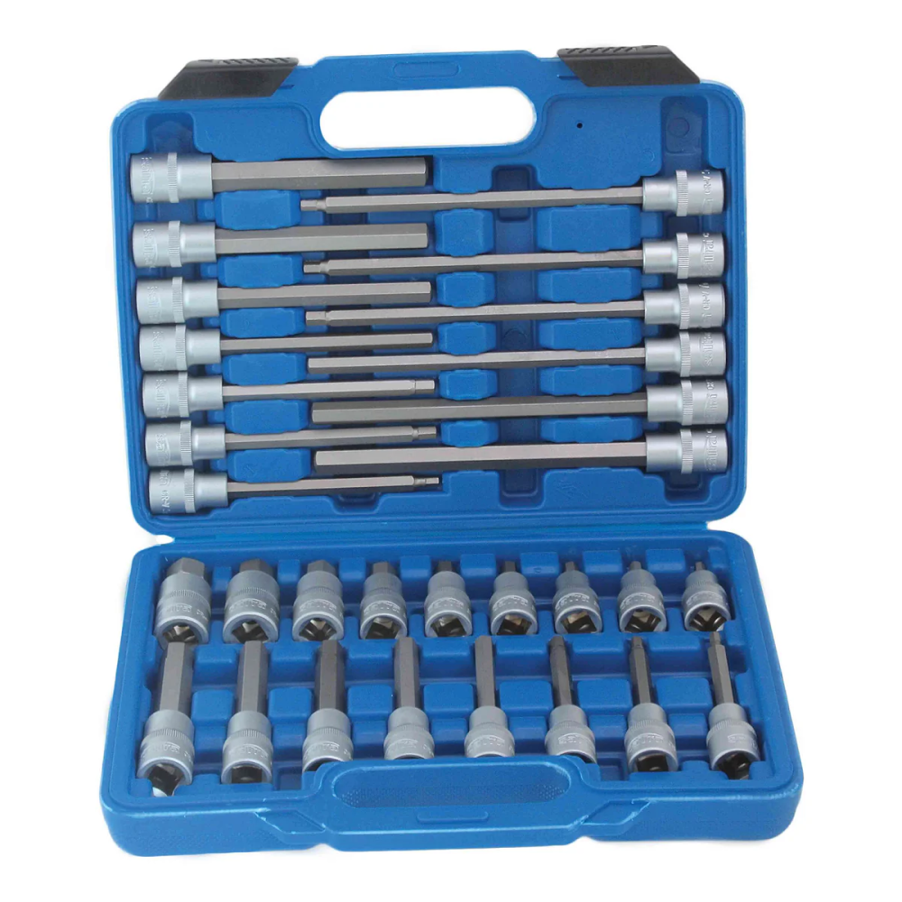 Set 30 Chei Tubulare Imbus Hexagonale Impact 1/2", H5-H19, Lungimi 55-200 mm, Otel Cr-V, Cutie Transport [3]