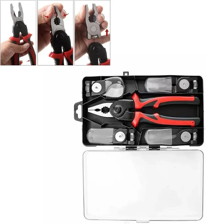 Set Cleste Multifunctional 5 in 1 SJP-8029, Patent, Dezizolator, Sertizor, Taietor Cabluri si Foarfeca Tabla, Capete Interschimbabile, Otel Cr-V [4]