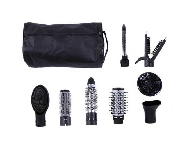 Set perie multifunctionala pentru coafat profesionala 8 in 1, 1200W, alb [4]