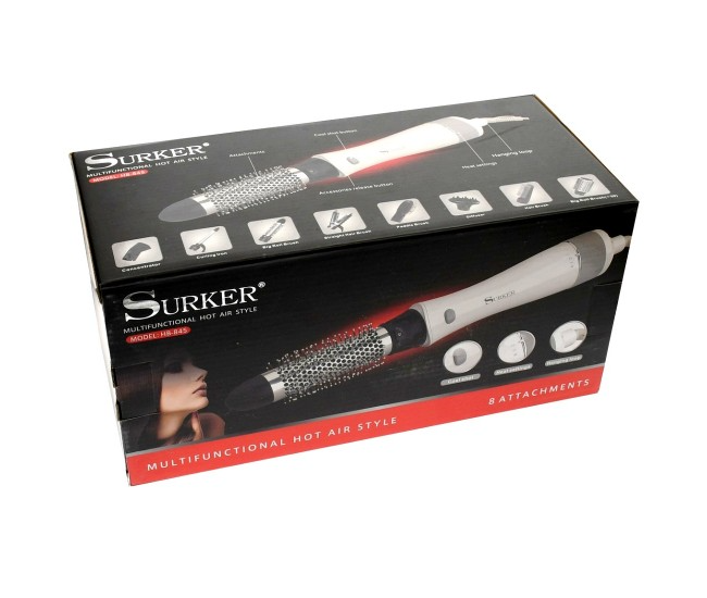 Set perie multifunctionala pentru coafat profesionala 8 in 1, 1200W, alb [7]