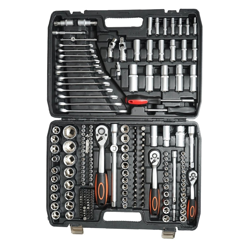 Set trusa chei 216 piese, tubulare 1/4", 3/8", 1/2", combinatii si biti, PROFESIONAL [1]