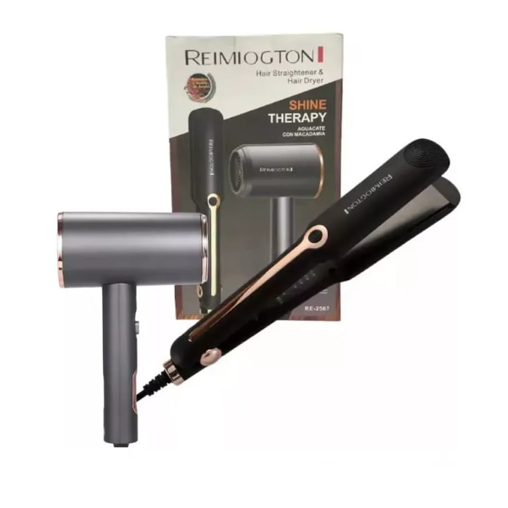 Set uscator de par si placa de indreptat parul REIMIOGTON 1800 W cu placi ceramice de inalta calitate [2]