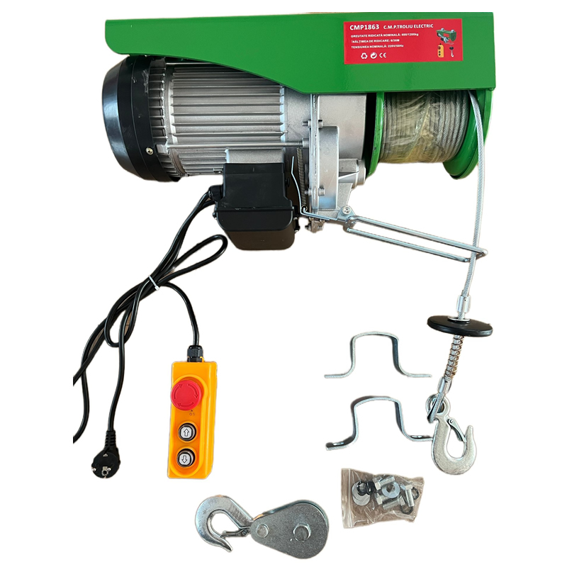 Troliu Electric Electropalan Campion Pro 600/1200 Kg, Inaltime Ridicare 6/30 m, pentru Atelier, Garaj si Santier [5]