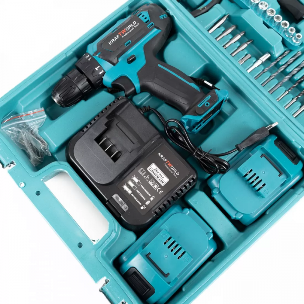 Trusa Bormasina cu percutie,2 acumulatori 48V, 5Ah, incarcator, 30 accesorii [2]