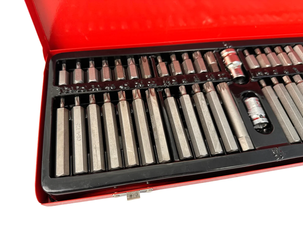 Trusă Profesională Biți , 54 Piese, HEX, Torx, Torx Security și Spline, CrV, Adaptoare 1/2” și 3/8” [4]