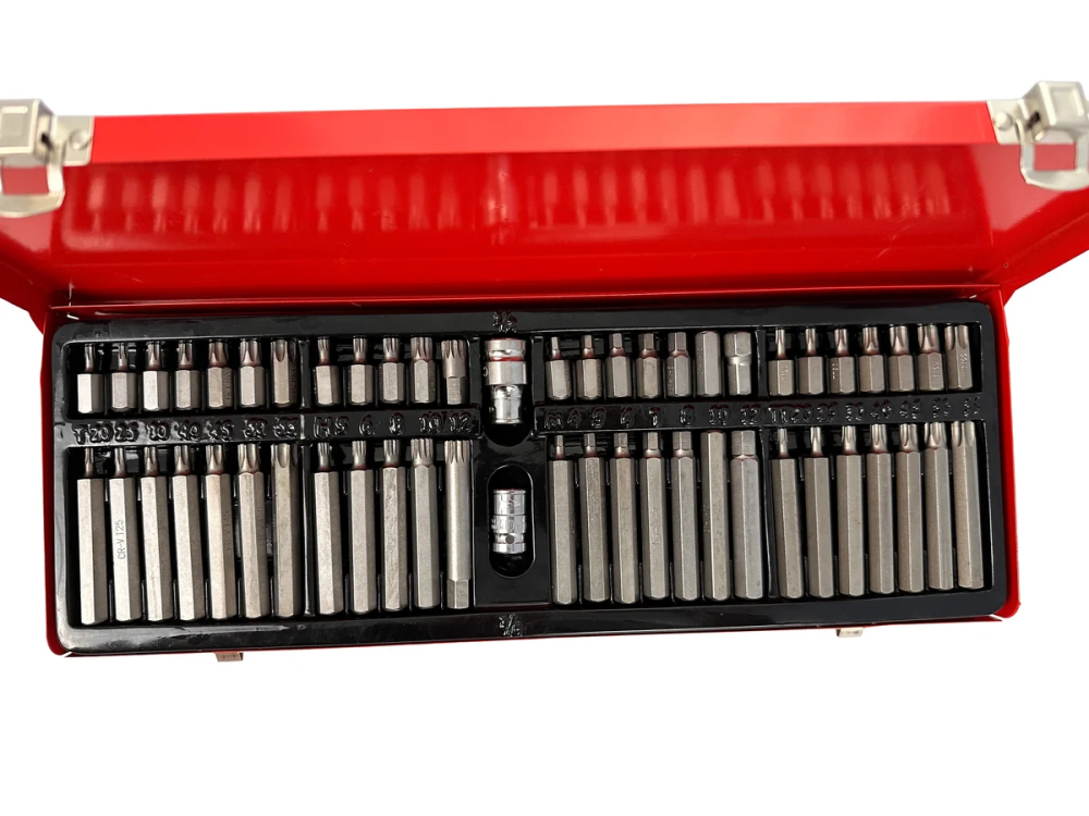 Trusă Profesională Biți , 54 Piese, HEX, Torx, Torx Security și Spline, CrV, Adaptoare 1/2” și 3/8” [9]