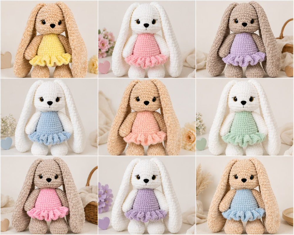 Iepuraș croșetat Bunny – creație handmade personalizabilă [4]