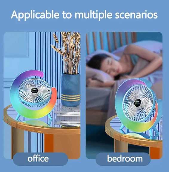 Ventilator multifunctional, lumini ambientale, alimentare USB [4]