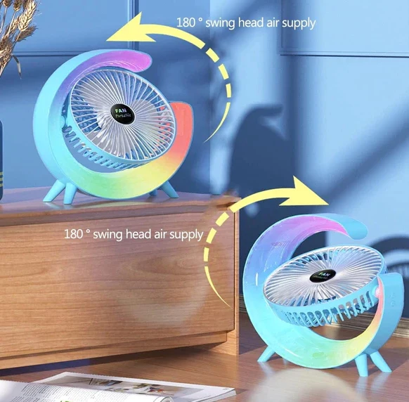 Ventilator multifunctional, lumini ambientale, alimentare USB [3]