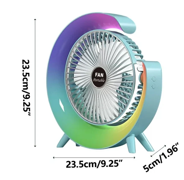 Ventilator multifunctional, lumini ambientale, alimentare USB [5]