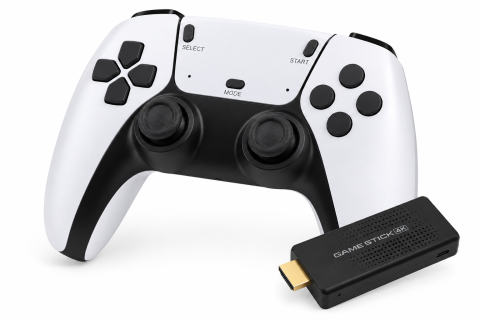 Gaming & Jucării - Consola Retro Game Stick 4K Ultra HD, 2 Controllere Wireless 2.4G, Jocuri Clasice, Conectare HDMI la TV, Plug & Play