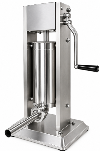 Accesorii bucatarie - Masina de umplut carnati profesionala FULL INOX 7KG, 6 palnii inox, Campion CMP1719