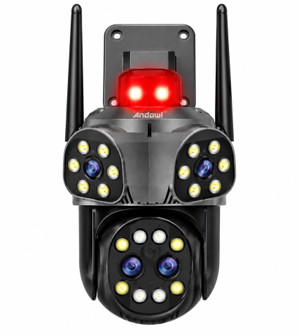 Camera de Supraveghere WiFi Andowl G300, 8K, 3 Lentile, Zoom 10X, Vedere Nocturna, Control din Telefon, Exterior [0]
