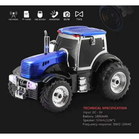 Boxă Portabilă Bluetooth Tractor WSTER WS-560, 15W, TWS, Radio FM, USB, AUX, Card TF, Hands-Free, Selfie [5]