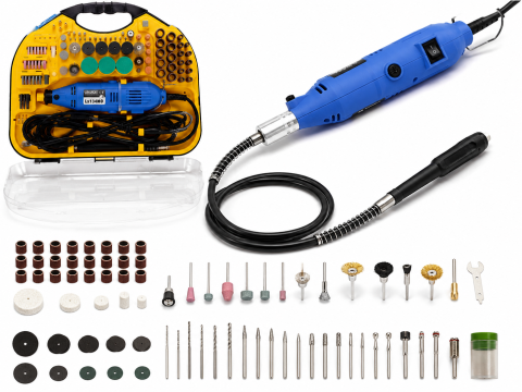 Truse, Scule de mana si unelte - Set Trusă Minifreză Tip Biax, 117 Piese, 135W, 10.000-33.000 RPM