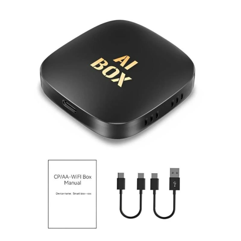 Adaptor Auto AI Box Android 13, Wireless CarPlay & Android Auto, GPS, WiFi, Bluetooth, Video, Muzică, Slot Card TF [1]
