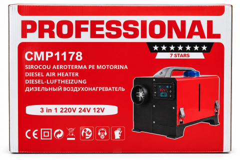 Aeroterma Diesel Profesionala 3 in 1, 12V / 24V / 220V, Incalzitor Portabil pe Motorina, Professional Campion CMP1178 [1]